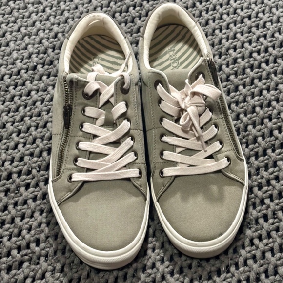 š Taos Z Soul Canvas Sneakers Side Zip Comfort Shoe - US 10 - Picture 5 of 7